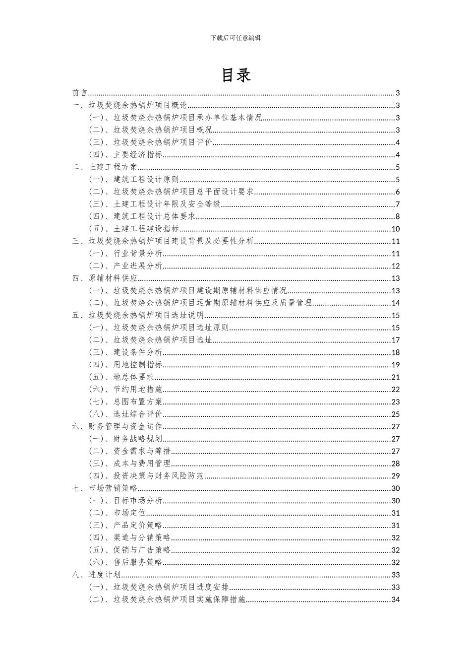 2024年垃圾焚烧余热锅炉项目可行性分析报告_第2页