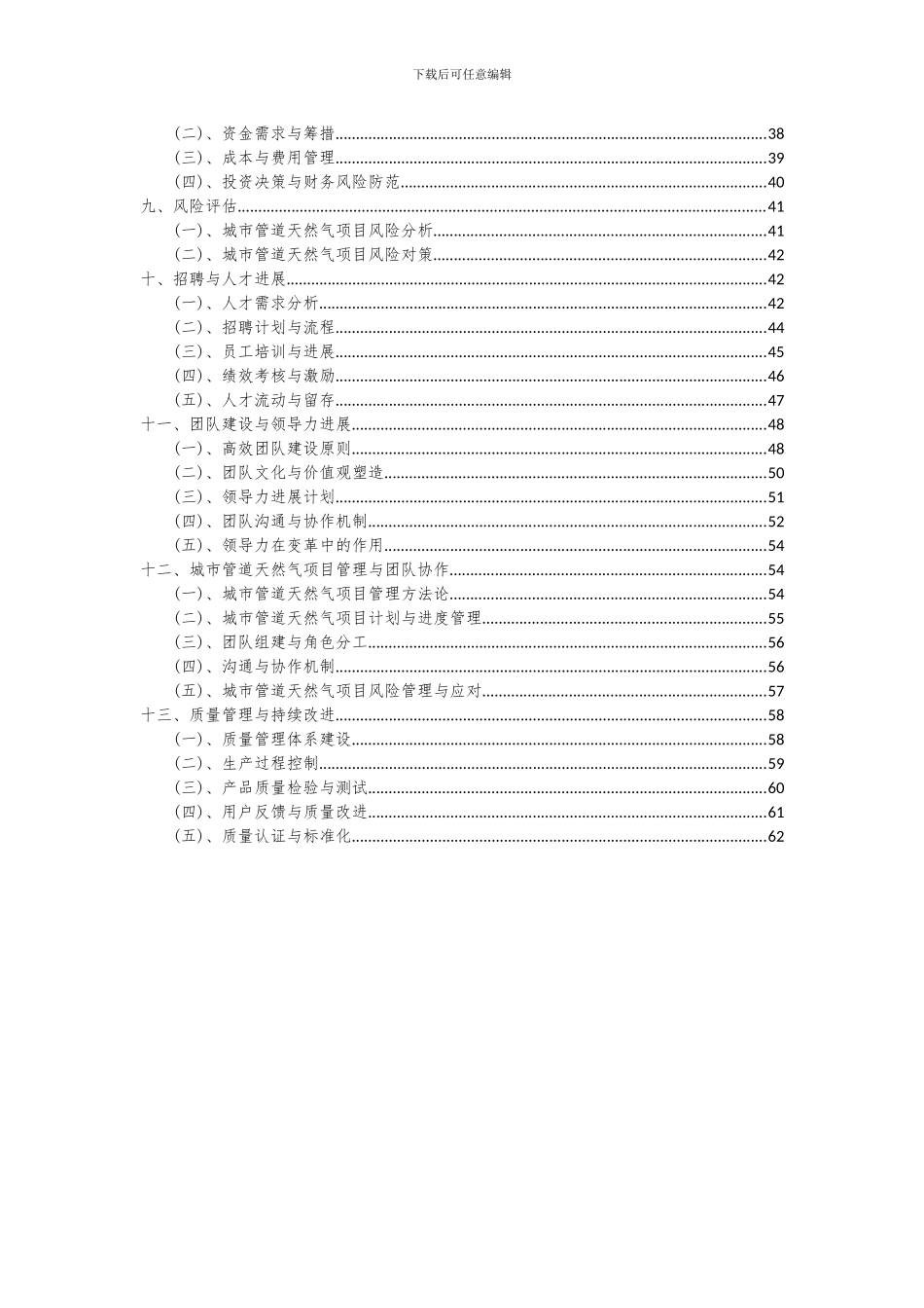 2024年城市管道天然气项目投资分析及可行性报告_第3页
