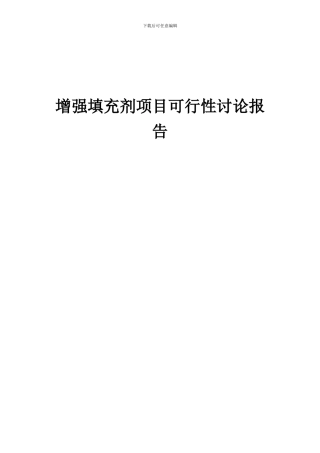 2024年增强填充剂项目可行性研究报告
