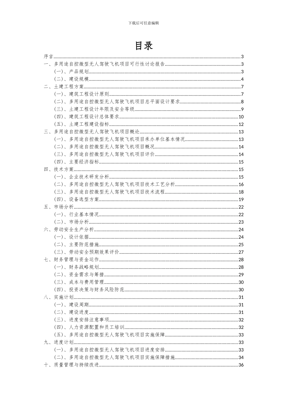 2024年多用途自控微型无人驾驶飞机项目深度研究分析报告_第2页