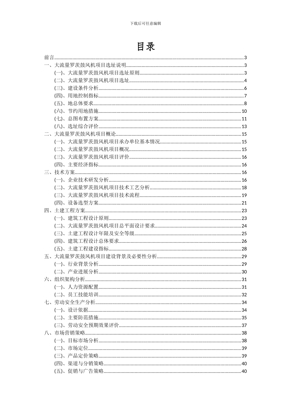 2024年大流量罗茨鼓风机项目可行性分析报告_第2页