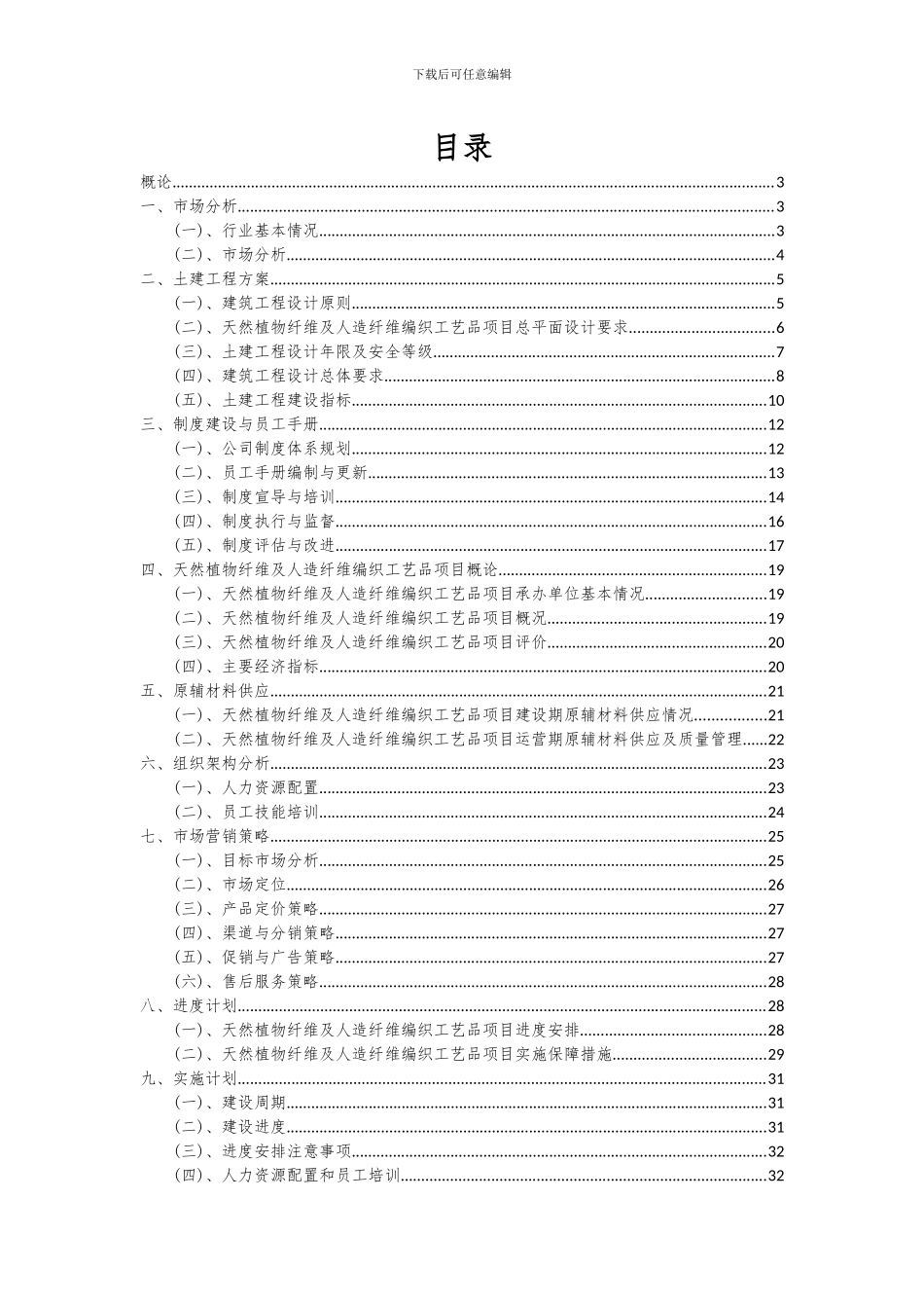 2024年天然植物纤维及人造纤维编织工艺品项目投资分析及可行性报告_第2页