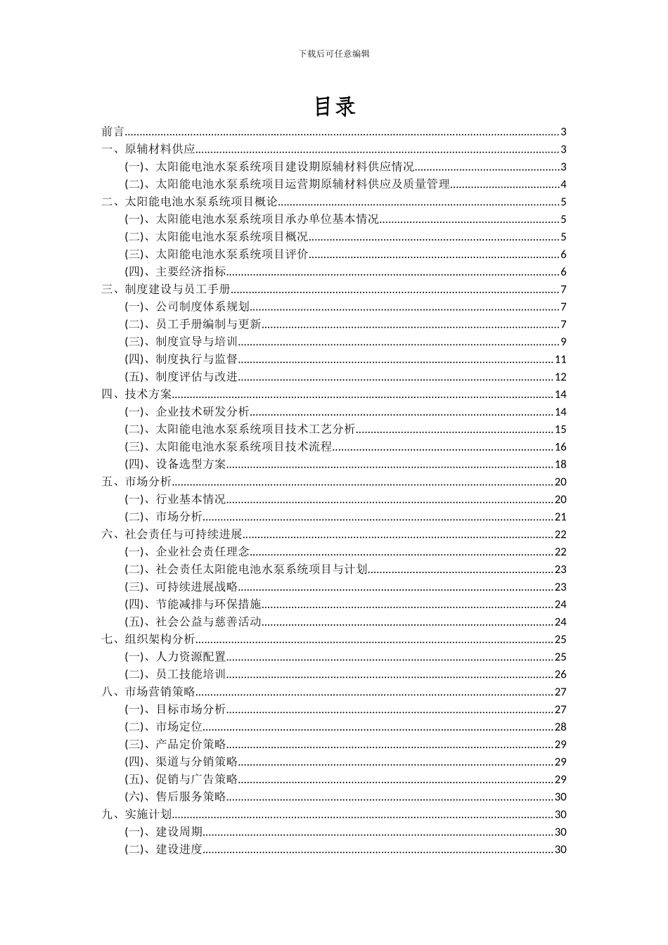 2024年太阳能电池水泵系统项目投资分析及可行性报告_第2页