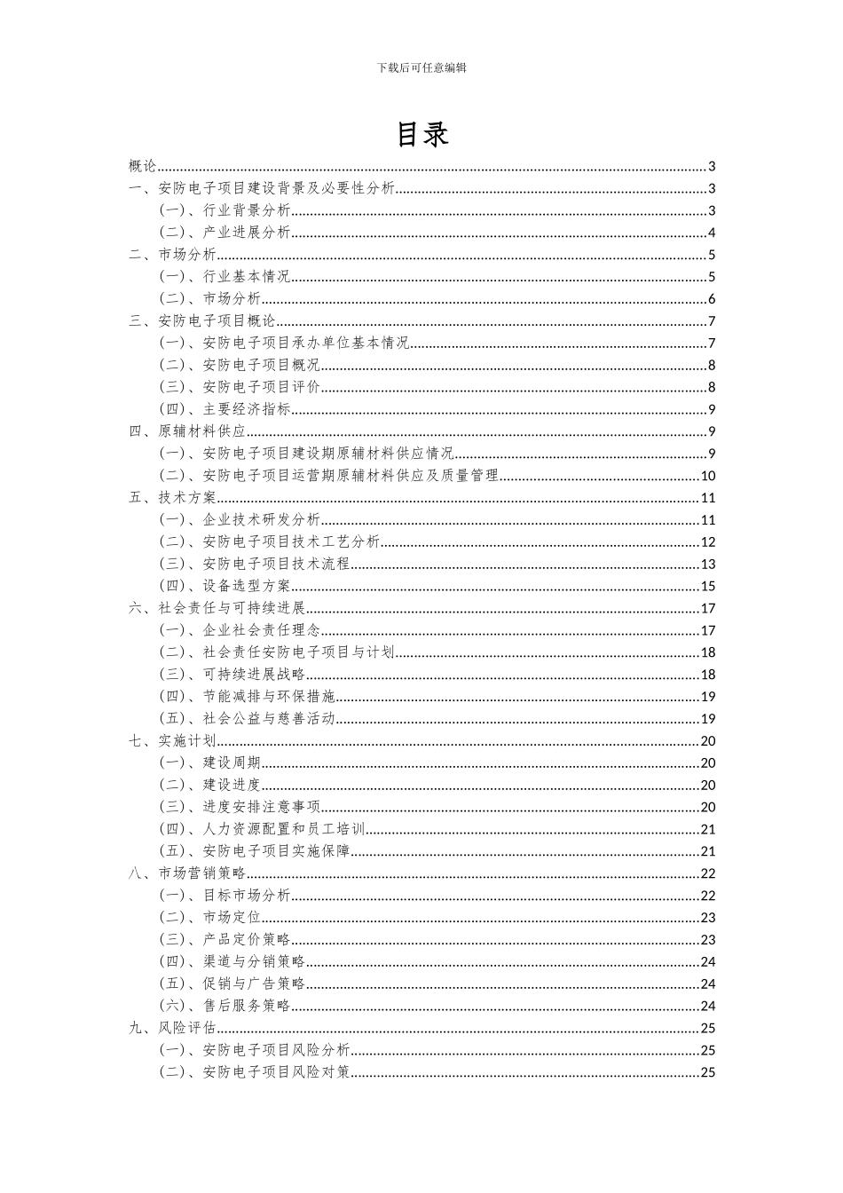 2024年安防电子项目投资分析及可行性报告_第2页