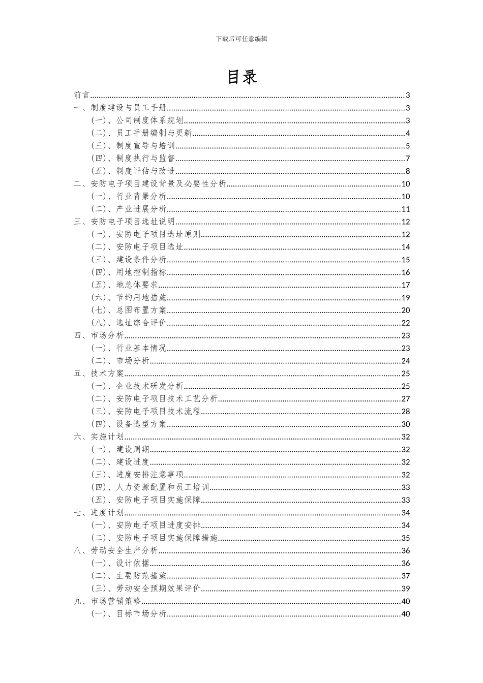 2024年安防电子项目可行性研究报告_第2页