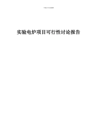 2024年实验电炉项目可行性研究报告