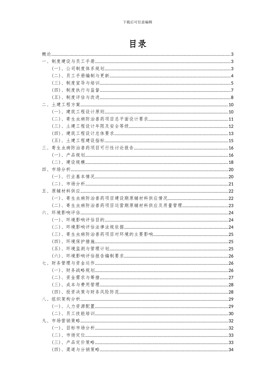 2024年寄生虫病防治兽药项目可行性分析报告_第2页