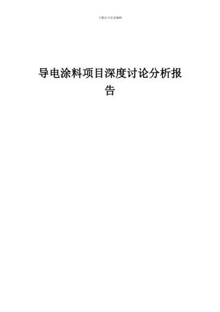 2024年导电涂料项目深度研究分析报告