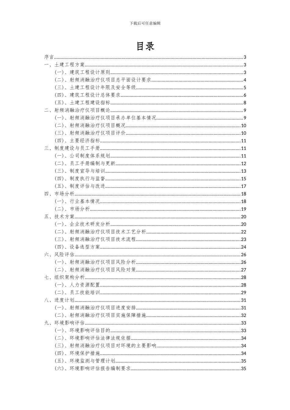 2024年射频消融治疗仪项目投资分析及可行性报告_第2页