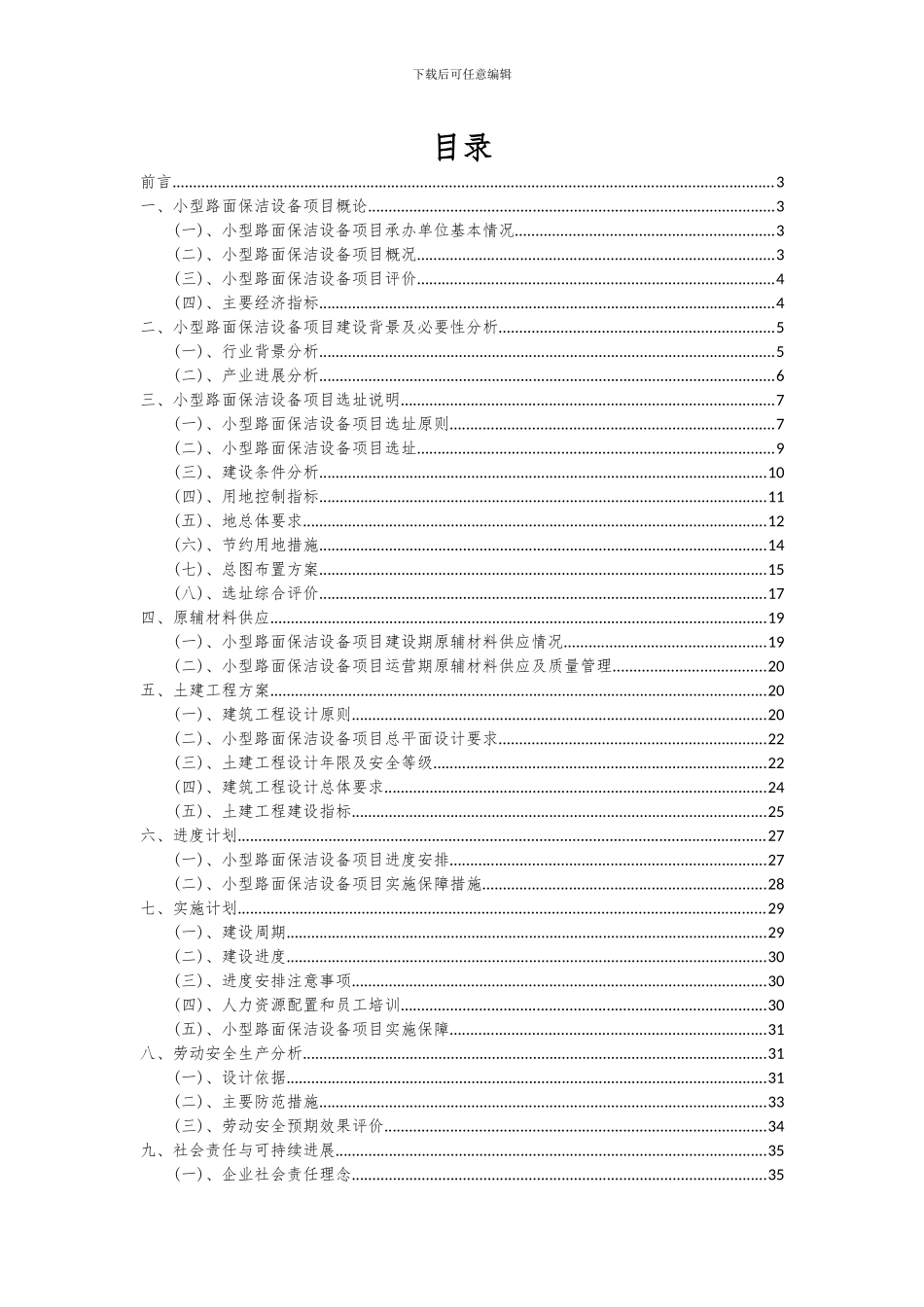 2024年小型路面保洁设备项目投资分析及可行性报告_第2页
