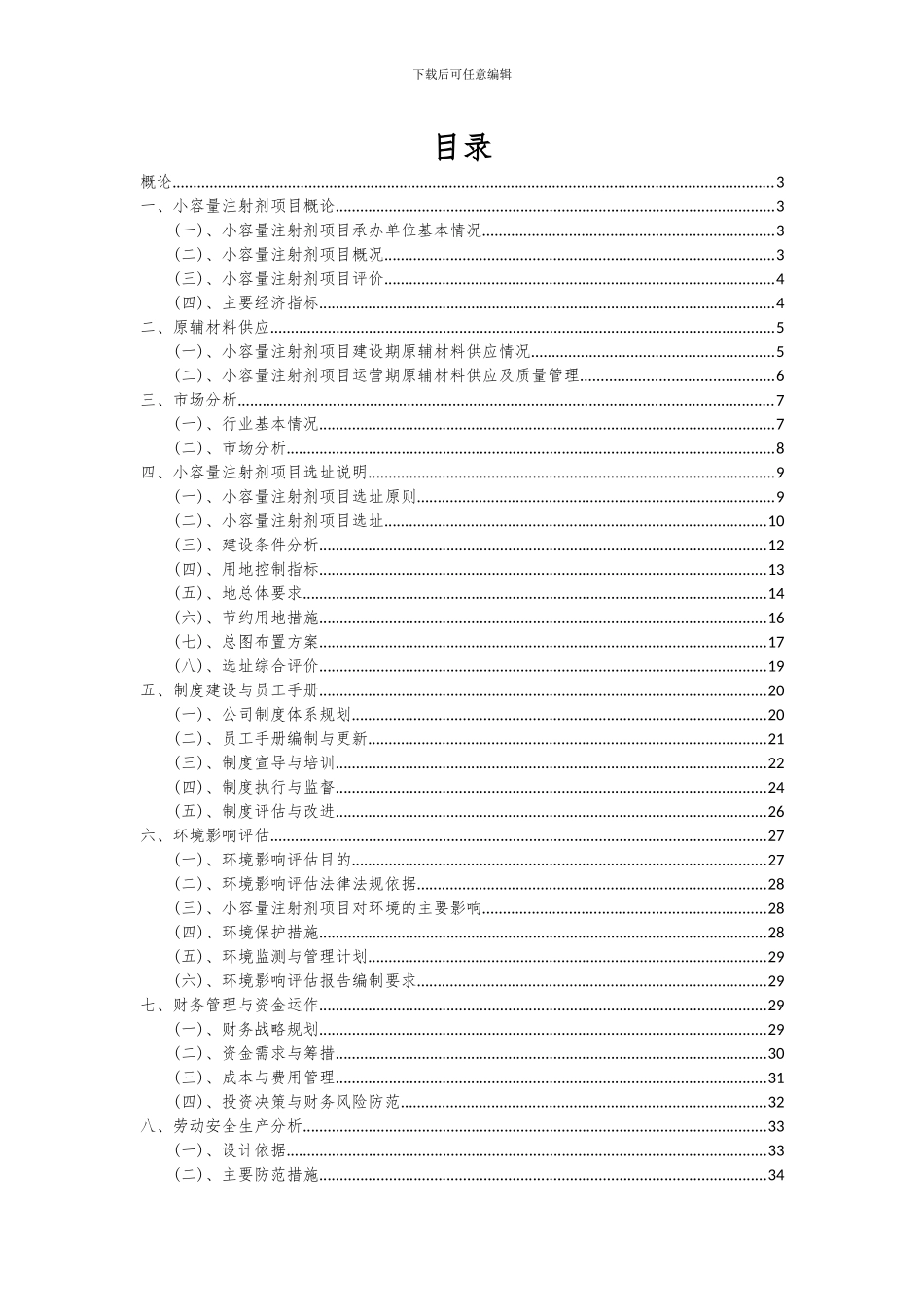 2024年小容量注射剂项目可行性分析报告_第2页