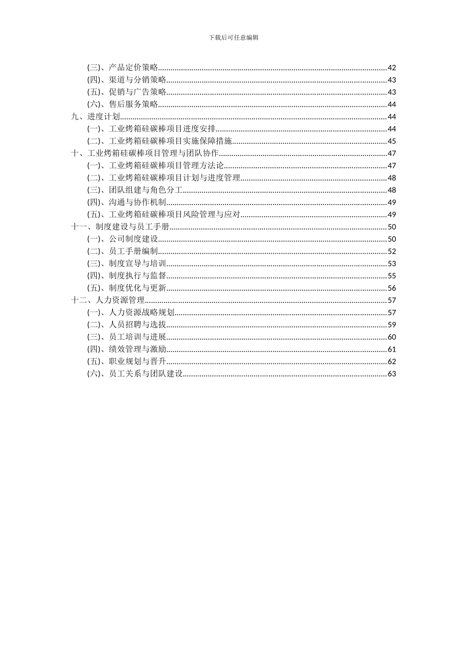 2024年工业烤箱硅碳棒项目可行性分析报告_第3页