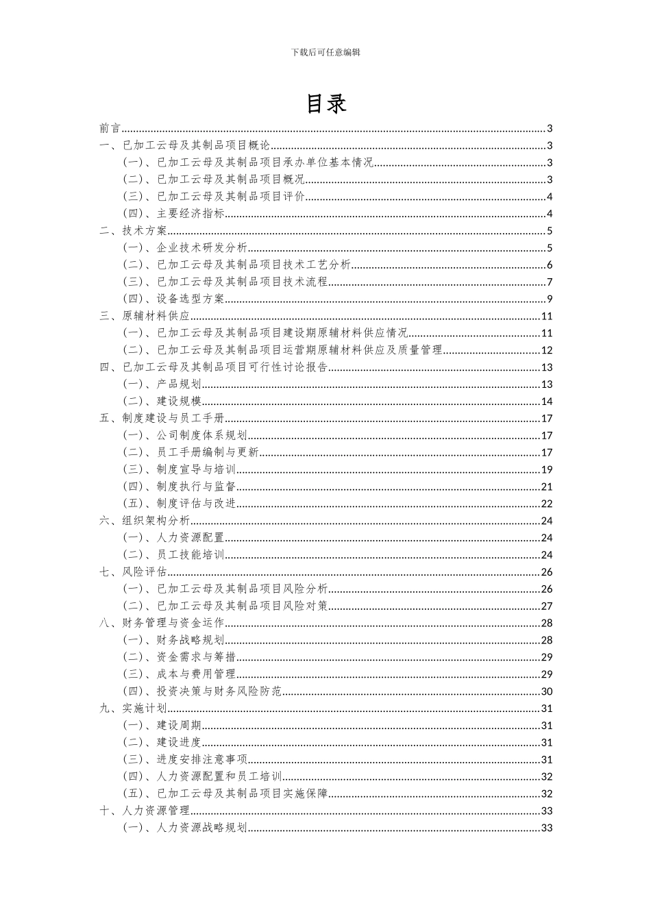 2024年已加工云母及其制品项目可行性分析报告_第2页