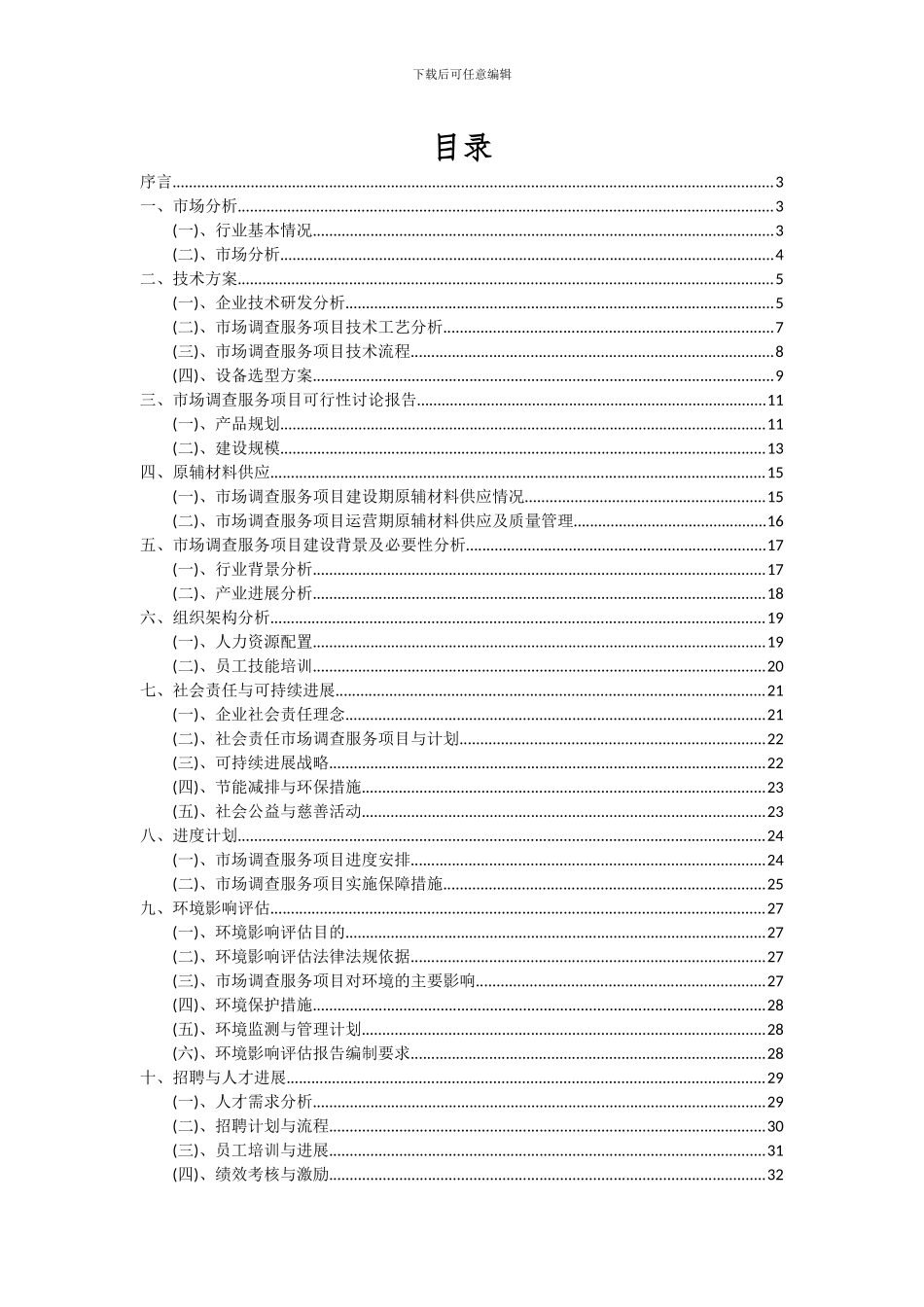 2024年市场调查服务项目可行性分析报告_第2页