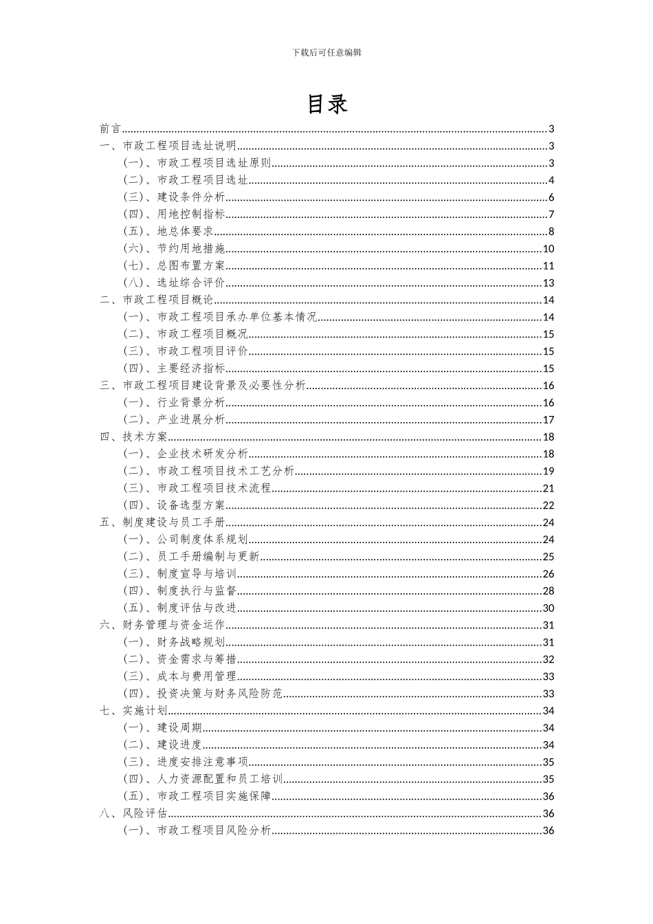 2024年市政工程项目投资分析及可行性报告_第2页