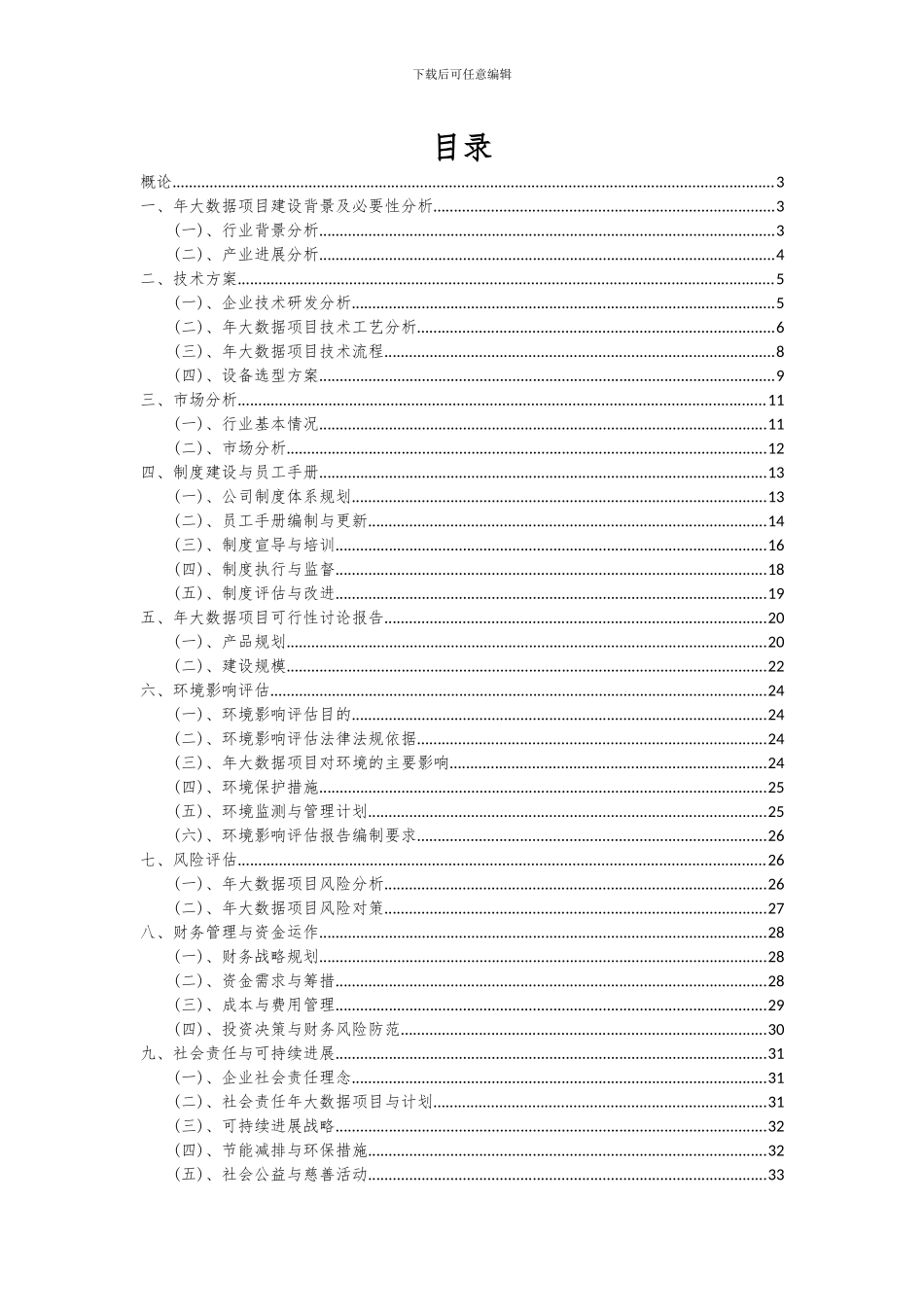 2024年年大数据项目可行性研究报告_第2页