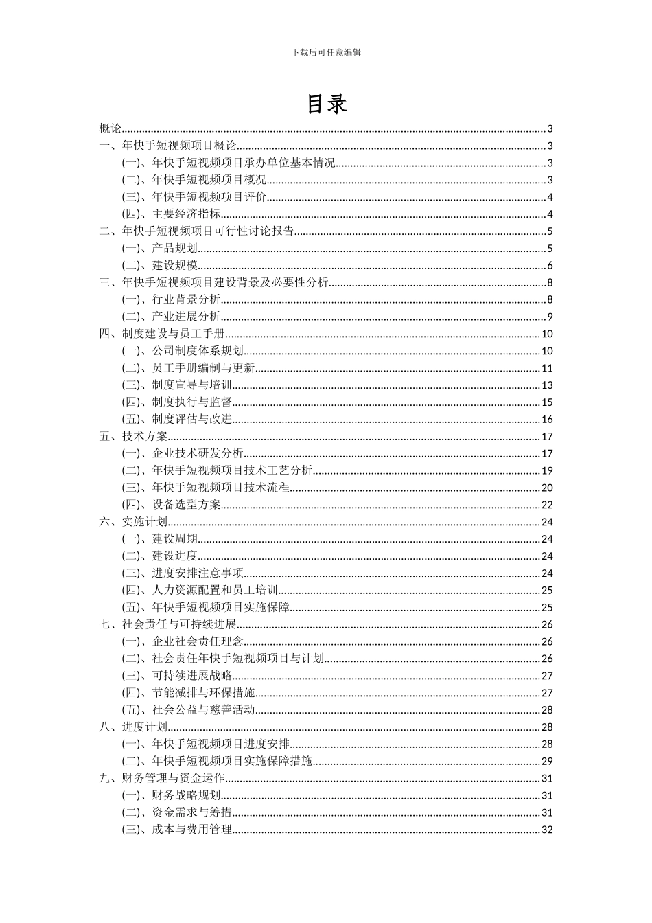 2024年年快手短视频项目可行性分析报告_第2页