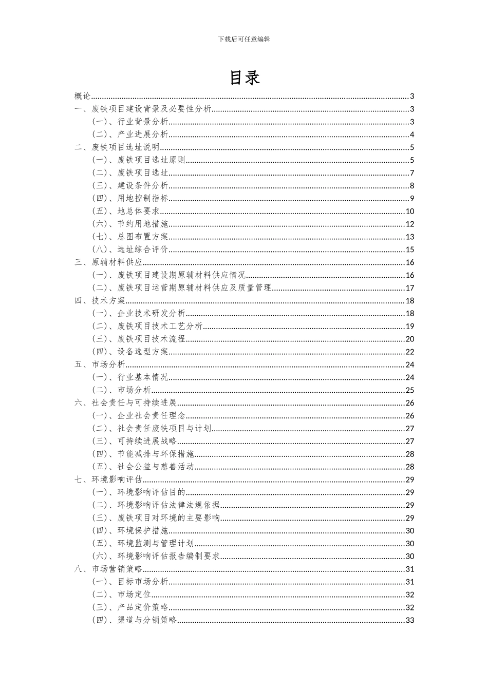 2024年废铁项目可行性研究报告_第2页