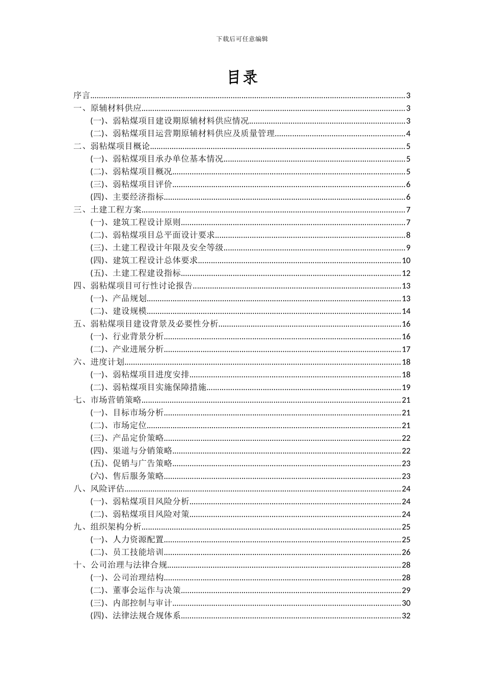 2024年弱粘煤项目可行性分析报告_第2页
