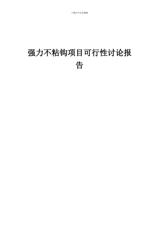 2024年强力不粘钩项目可行性研究报告