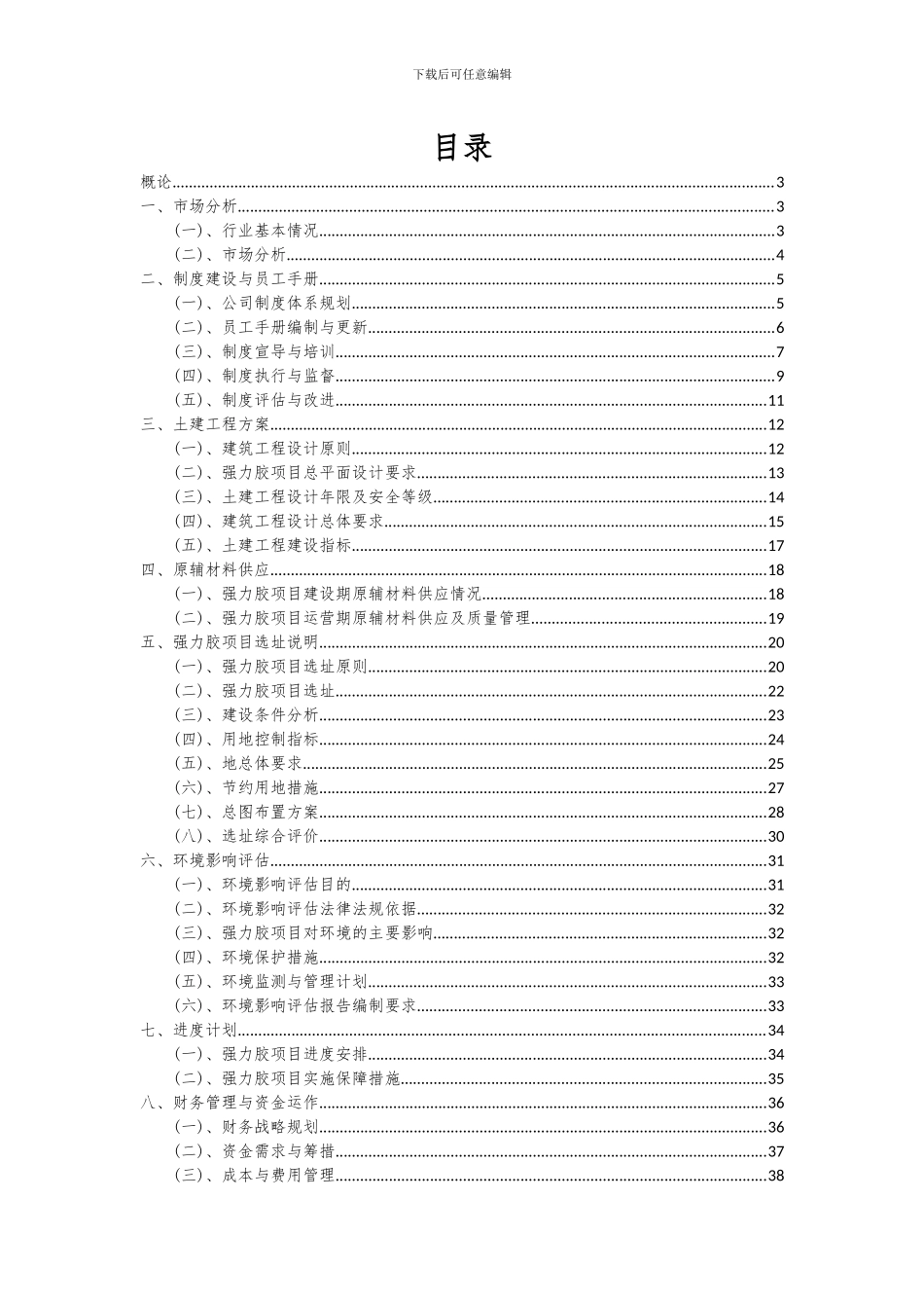 2024年强力胶项目可行性分析报告_第2页