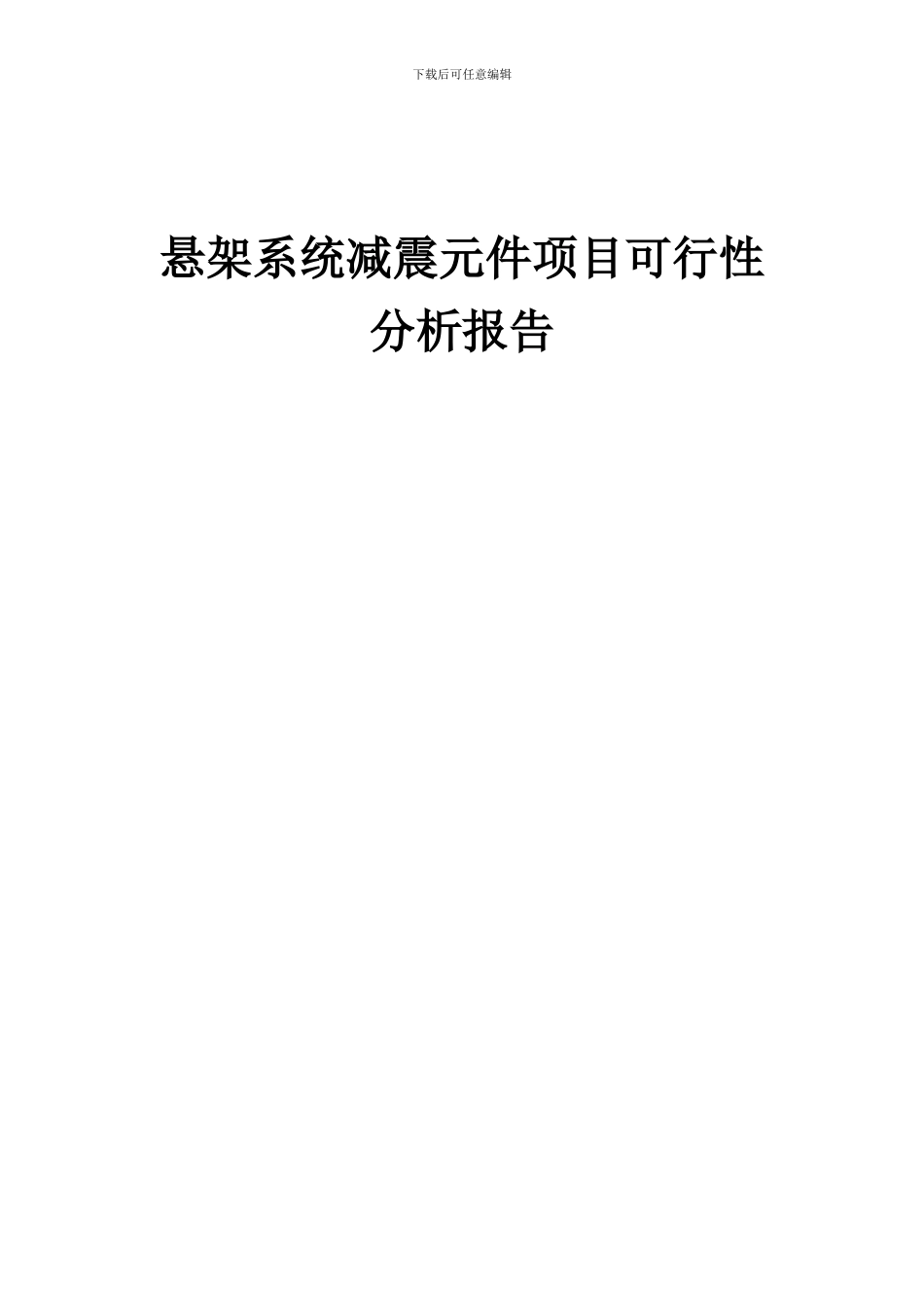 2024年悬架系统减震元件项目可行性分析报告_第1页