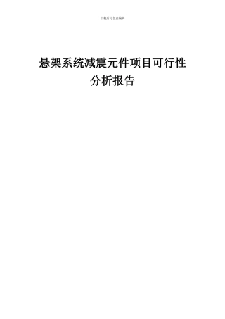 2024年悬架系统减震元件项目可行性分析报告