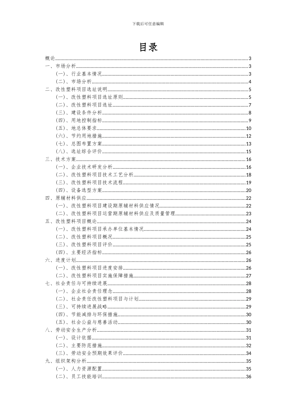 2024年改性塑料项目可行性分析报告_第2页