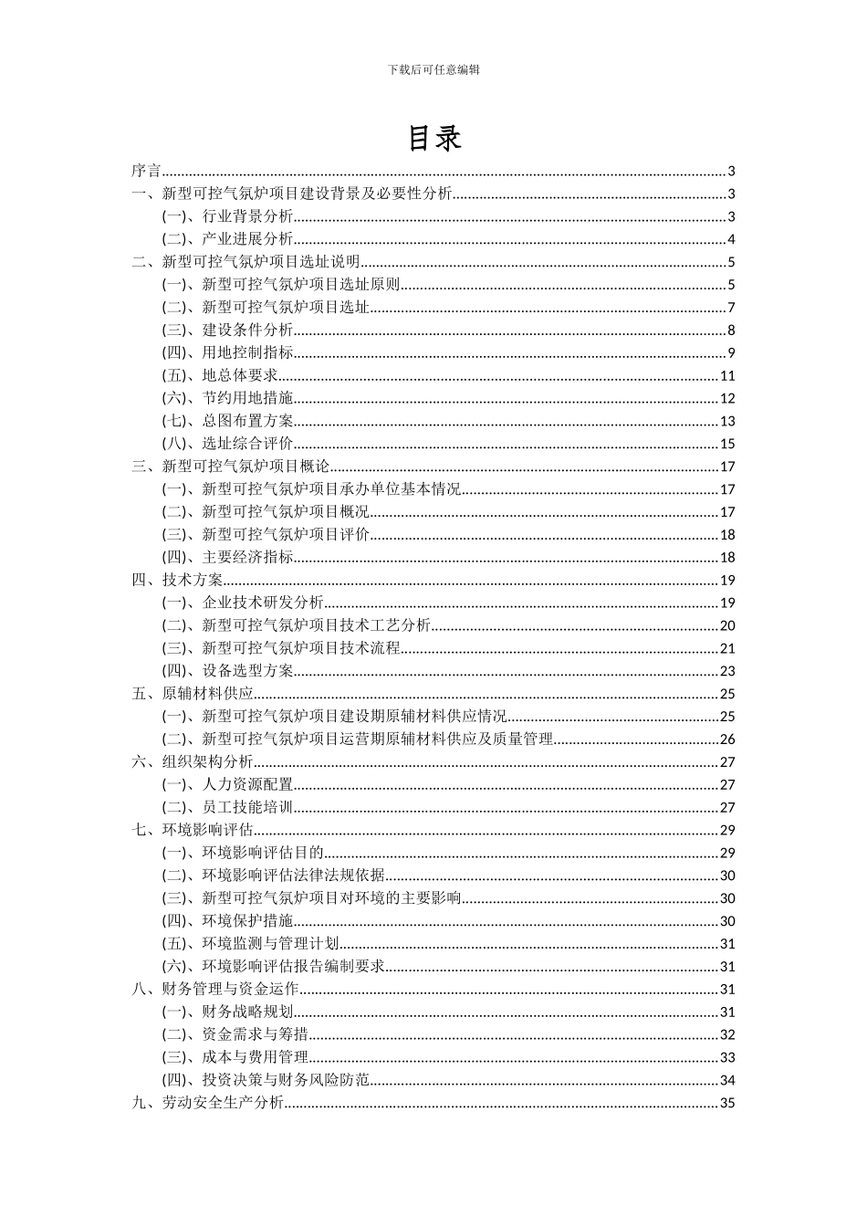 2024年新型可控气氛炉项目可行性研究报告_第2页