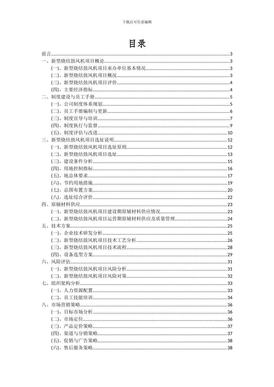 2024年新型烧结鼓风机项目可行性分析报告_第2页