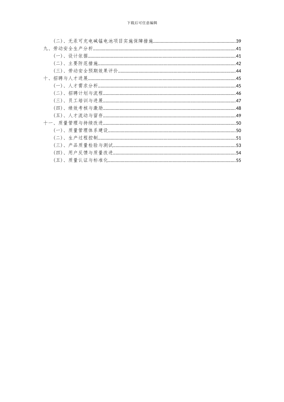 2024年无汞可充电碱锰电池项目投资分析及可行性报告_第3页