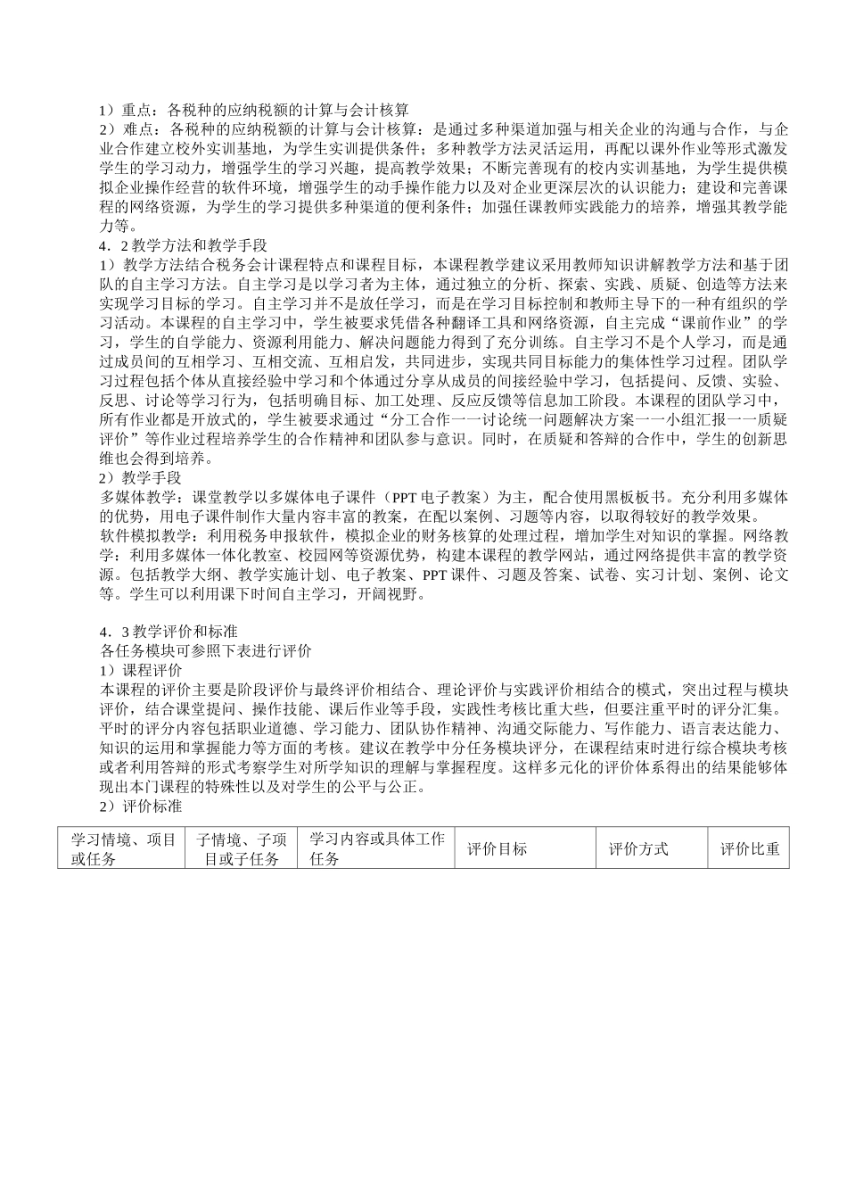 税务会计课程标准_第3页