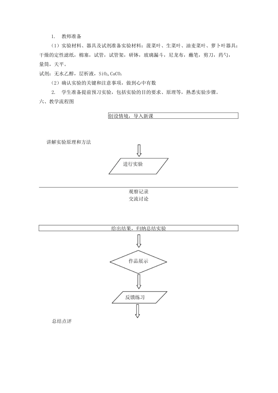 绿叶中色素的提取和分离教学设计_第2页