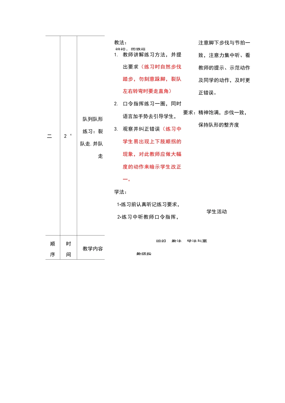 小学四年级体育韵律操教案_第3页
