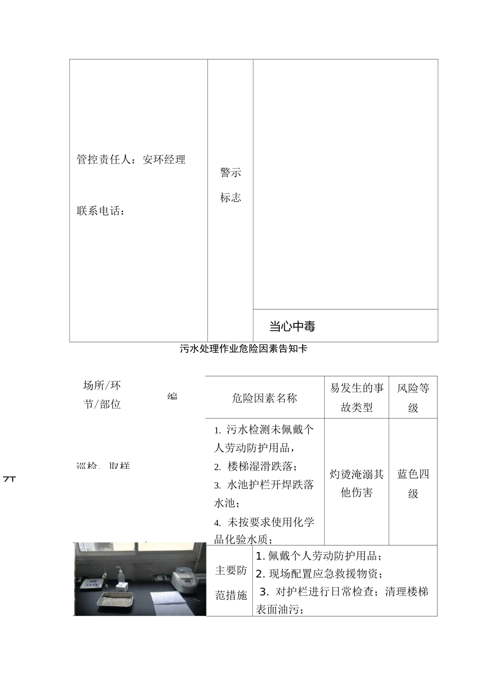 污水站危险因素告知卡_第2页