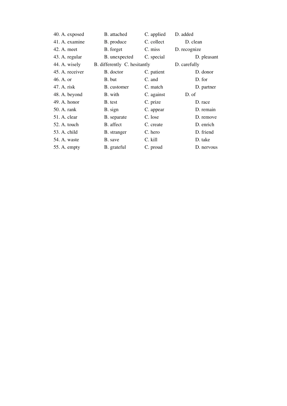 2017年北京六城区高三英语一模完形填空专项试题及答案_第2页