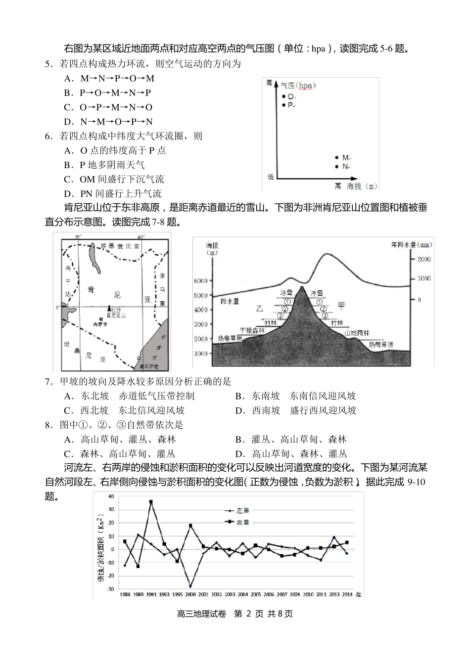2017年南京、盐城高三地理一模地理试卷_第2页
