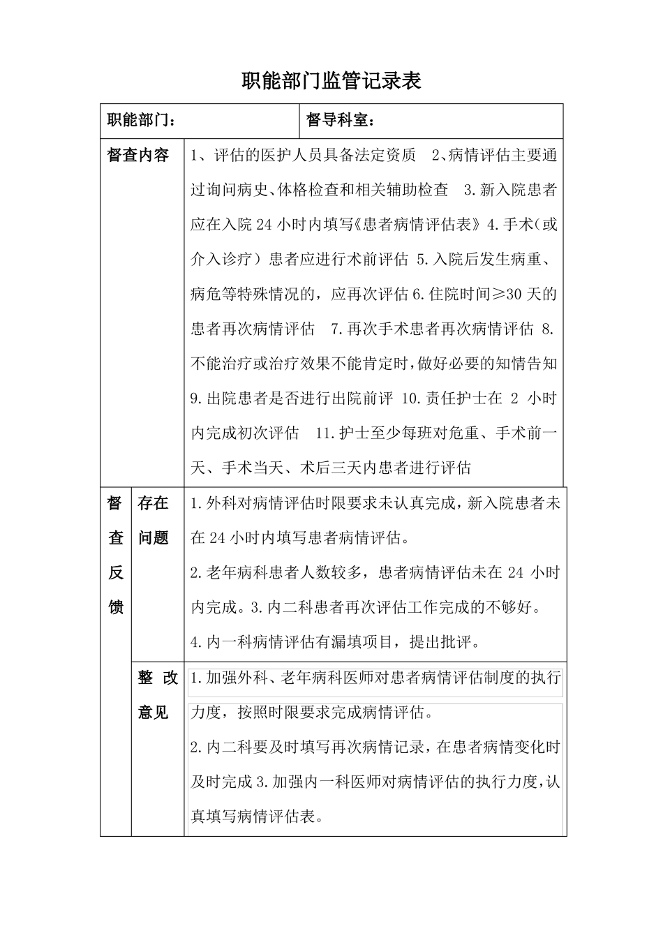 2017病情评价督导检查记录_第1页