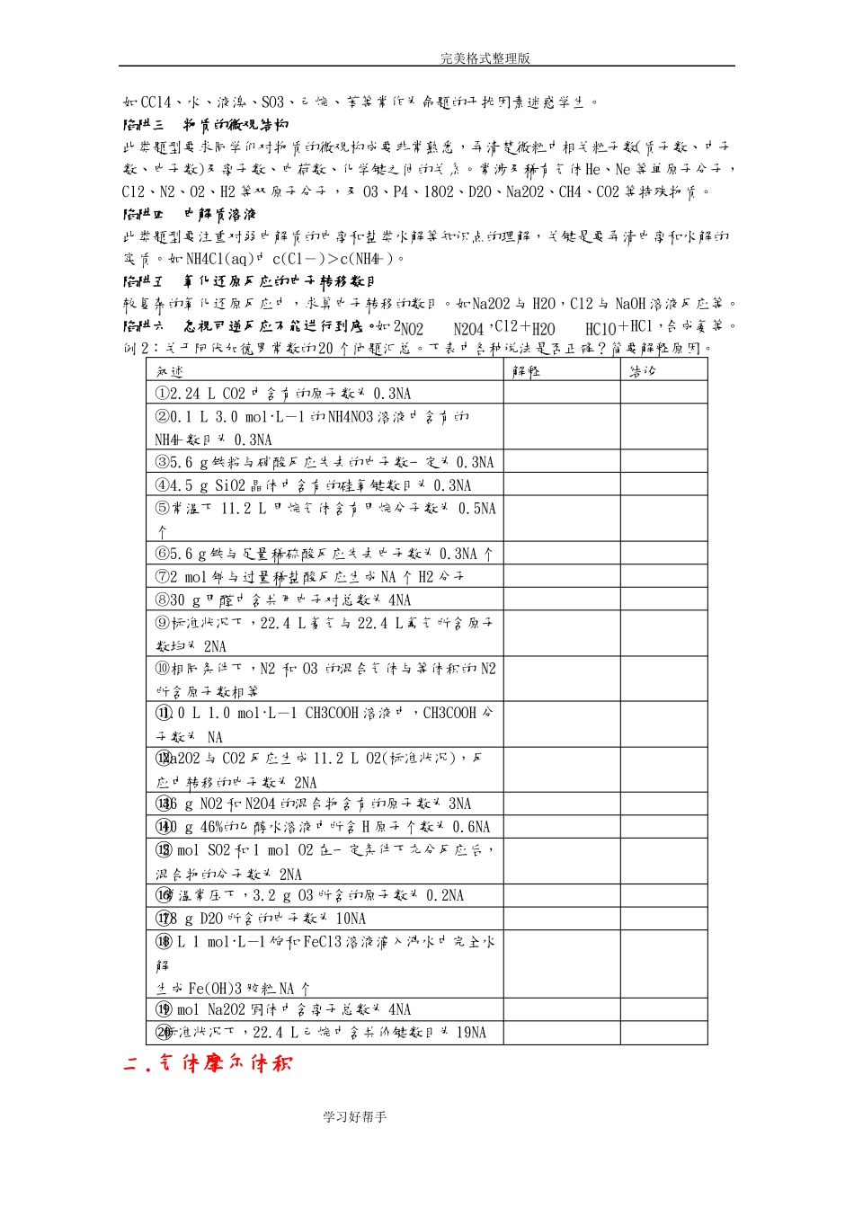 2017高考化学专题复习__物质的量_第2页