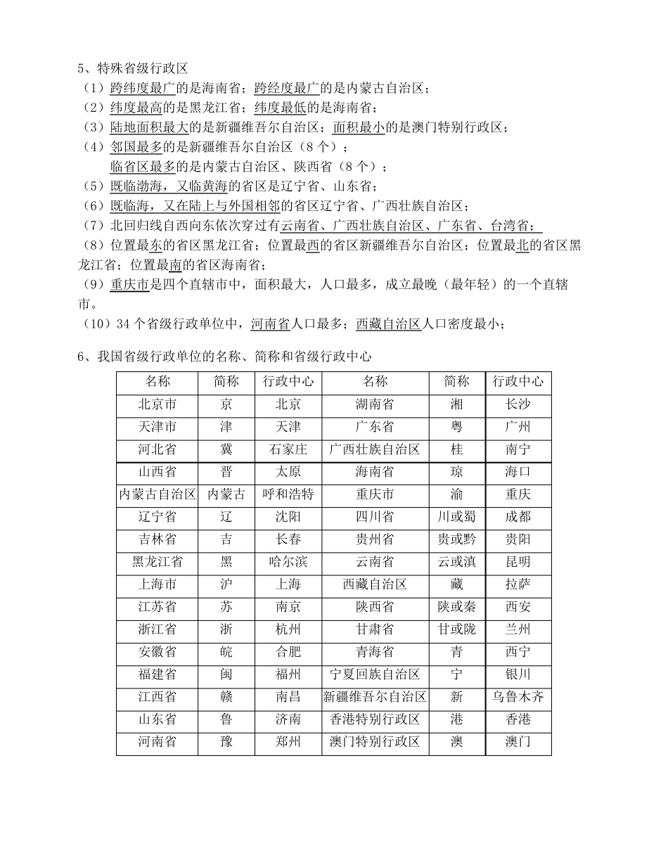 2018初中地理会考知识总结_第2页