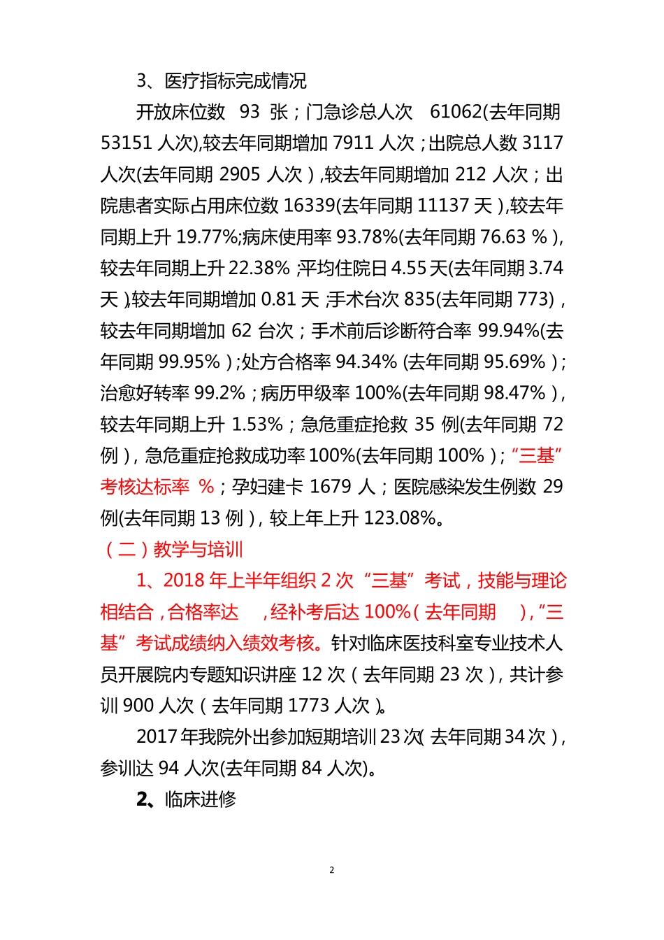 2018年医务科工作总结_第2页