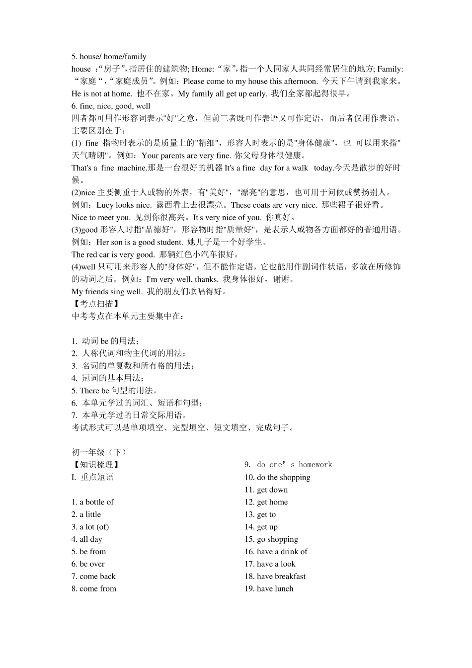 2018年最新版人教版初中英语知识点汇总_第3页