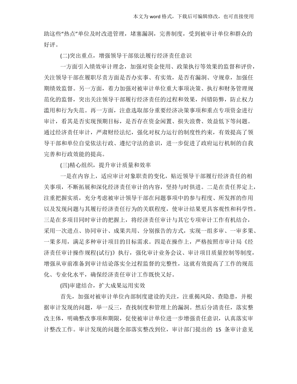 2018年经济责任审计的工作总结_第2页