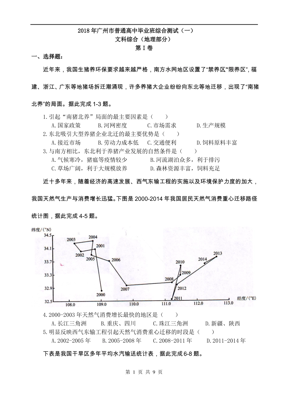 2018广州一模地理_第1页