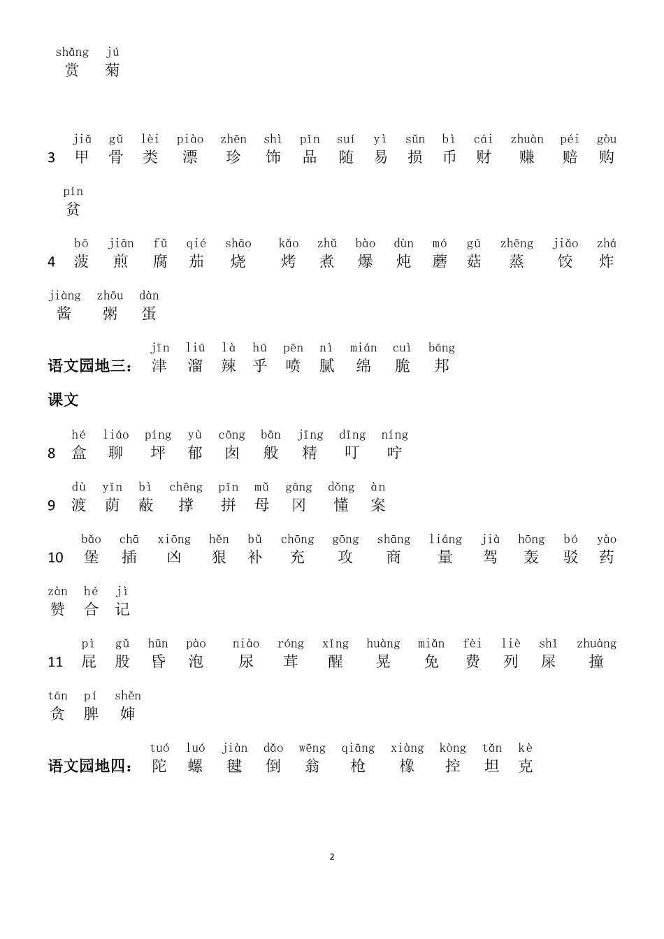 2018部编版二年级语文下册生字总汇所有均注音正式版_第2页