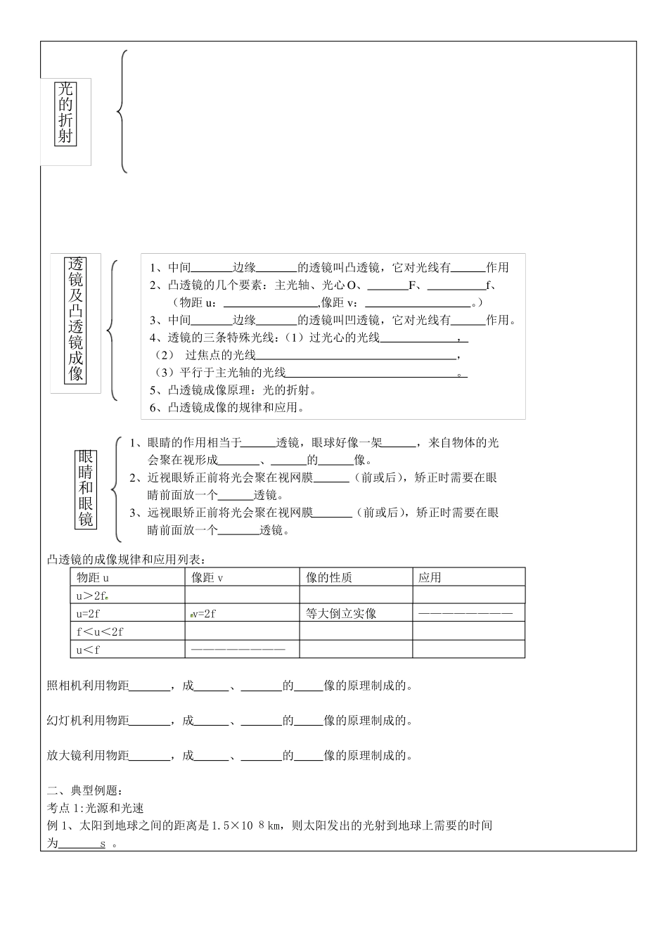 2019-2020年中考物理总复习光学专题_第2页