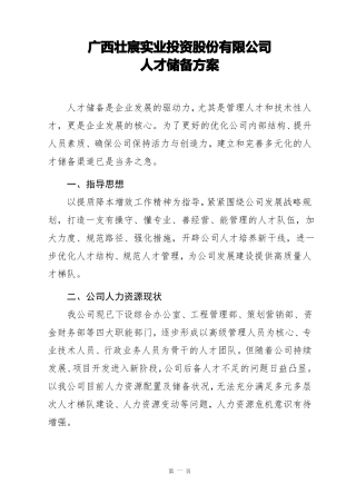 2019年人才储备方案