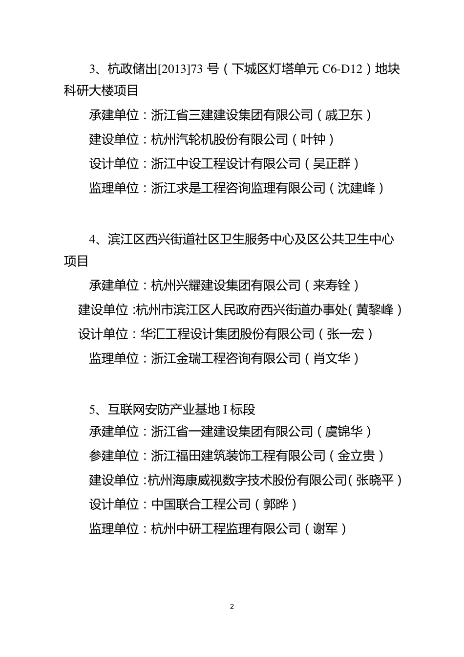 2019年浙江建设工程钱江杯奖优质工程获奖工程名单_第2页