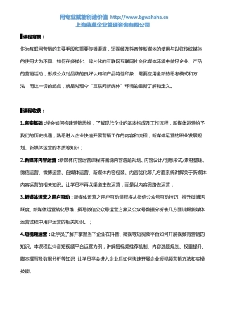 2019年短视频及抖音等新媒体营销与内容策划