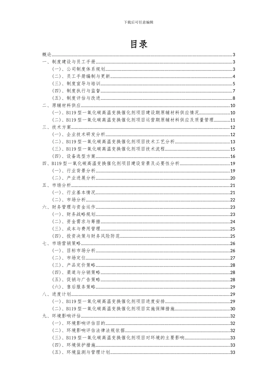 2024年B119型一氧化碳高温变换催化剂项目深度研究分析报告_第2页